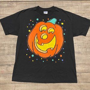 Vintage Single Stitch 1992 Halloween Pumpkin Festive Shirt